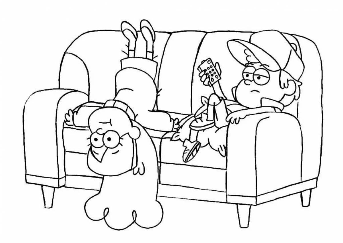 Fancy dipper and mabel coloring book
