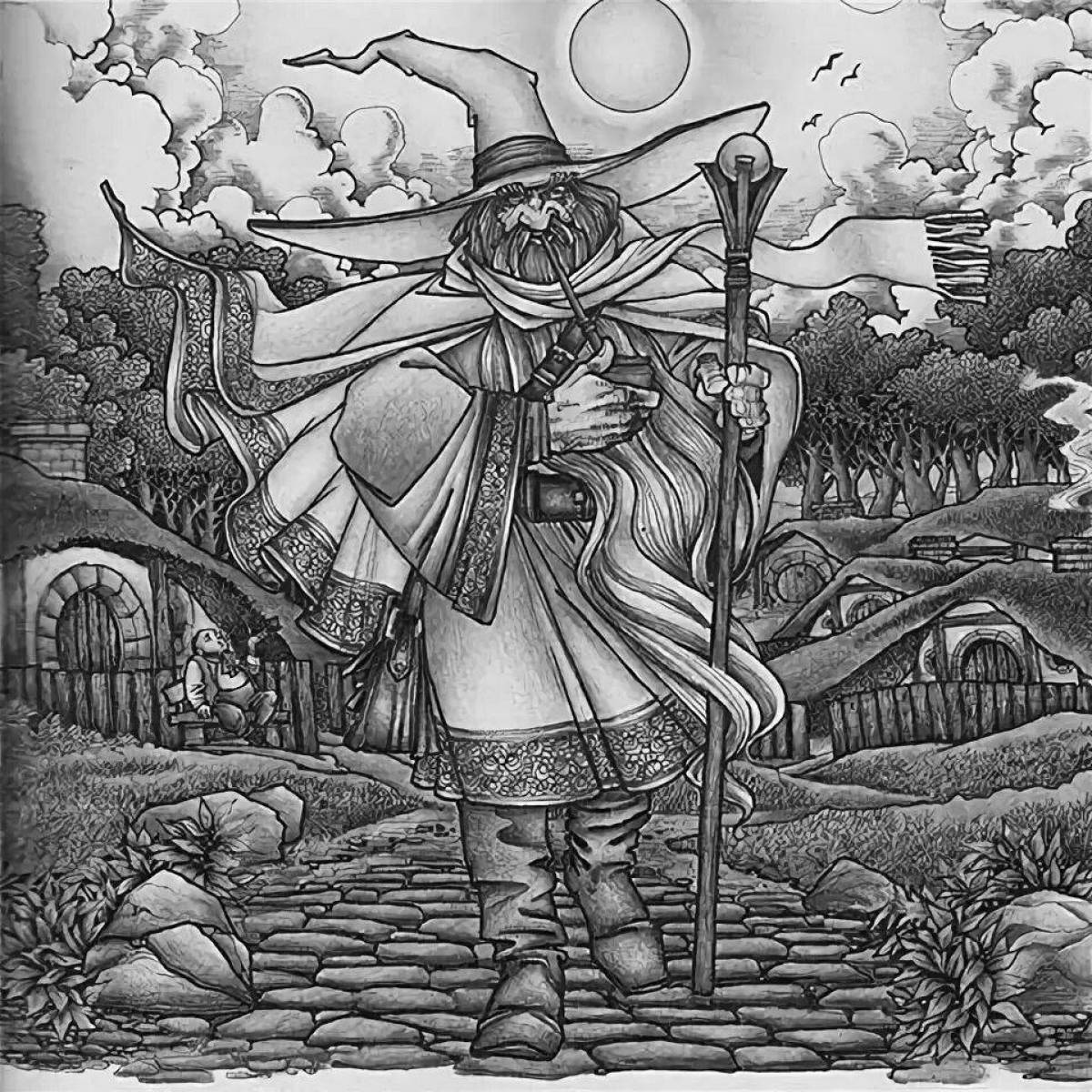 Радостная раскраска волшебного мира средиземья