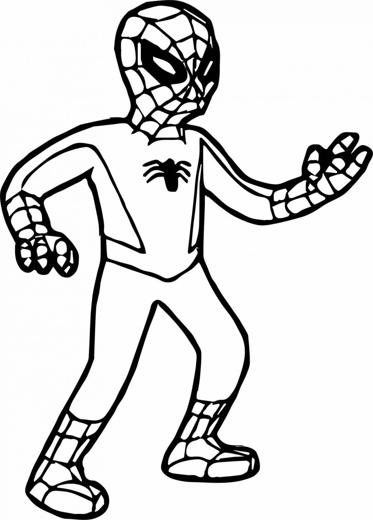 Great coloring book of spiderman for kids
