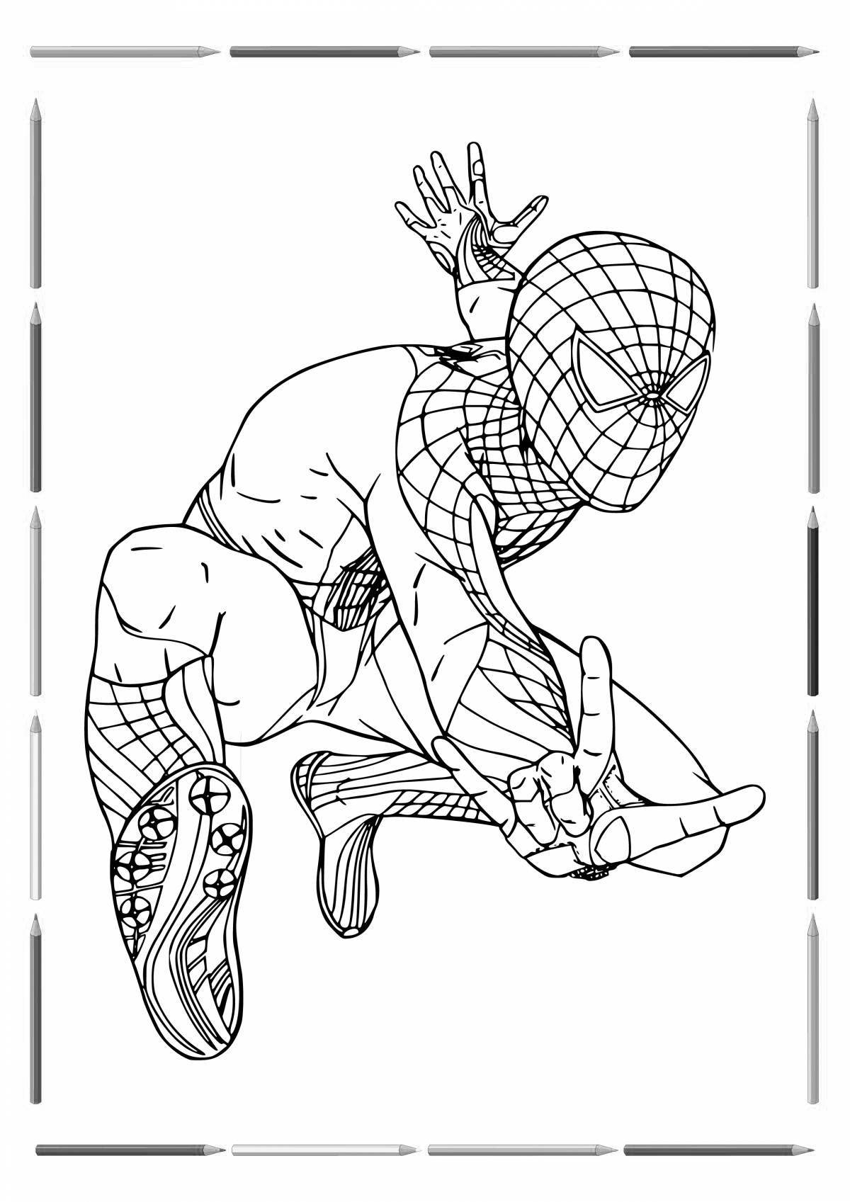 The incredible spiderman coloring pages for kids