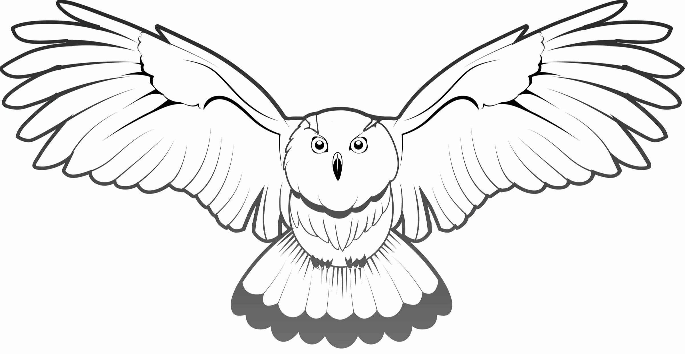 Witty snowy owl coloring book for beginners