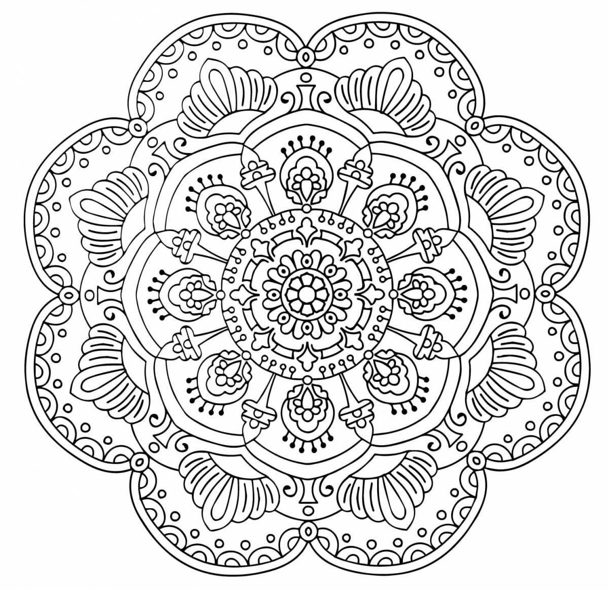 Joyful coloring pages anti-stress mandalas for kids