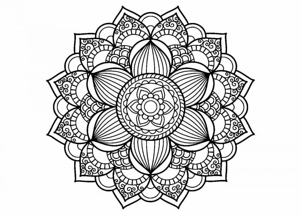 Soothing anti-stress mandala coloring pages for kids