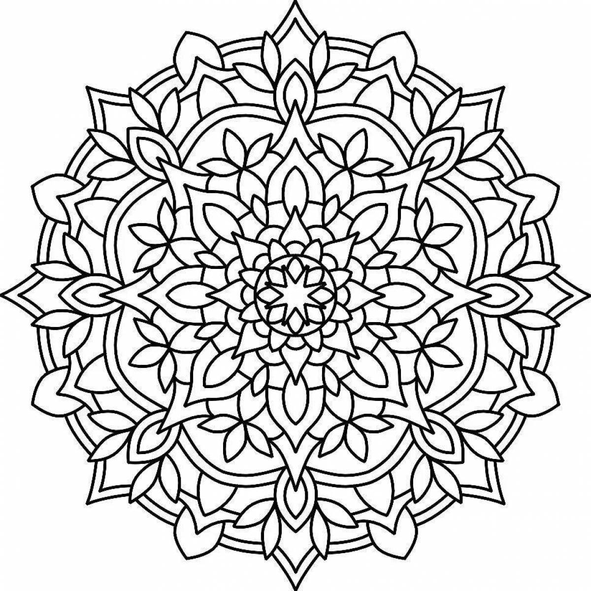 Great anti-stress mandala coloring pages for kids
