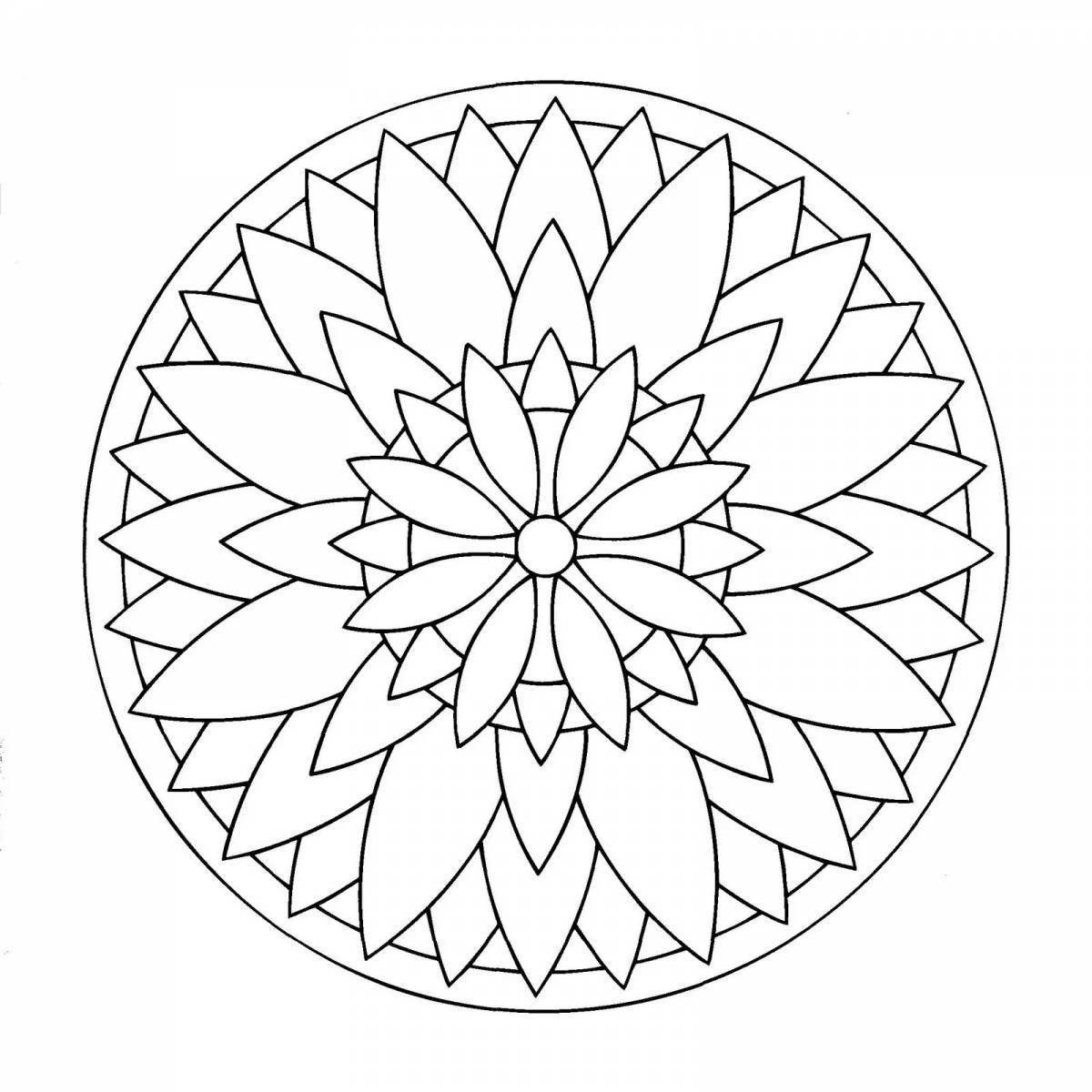 Fascinating anti-stress mandala coloring pages for kids