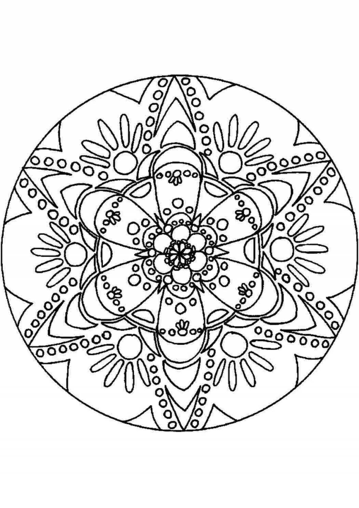 Exciting anti-stress mandala coloring pages for kids