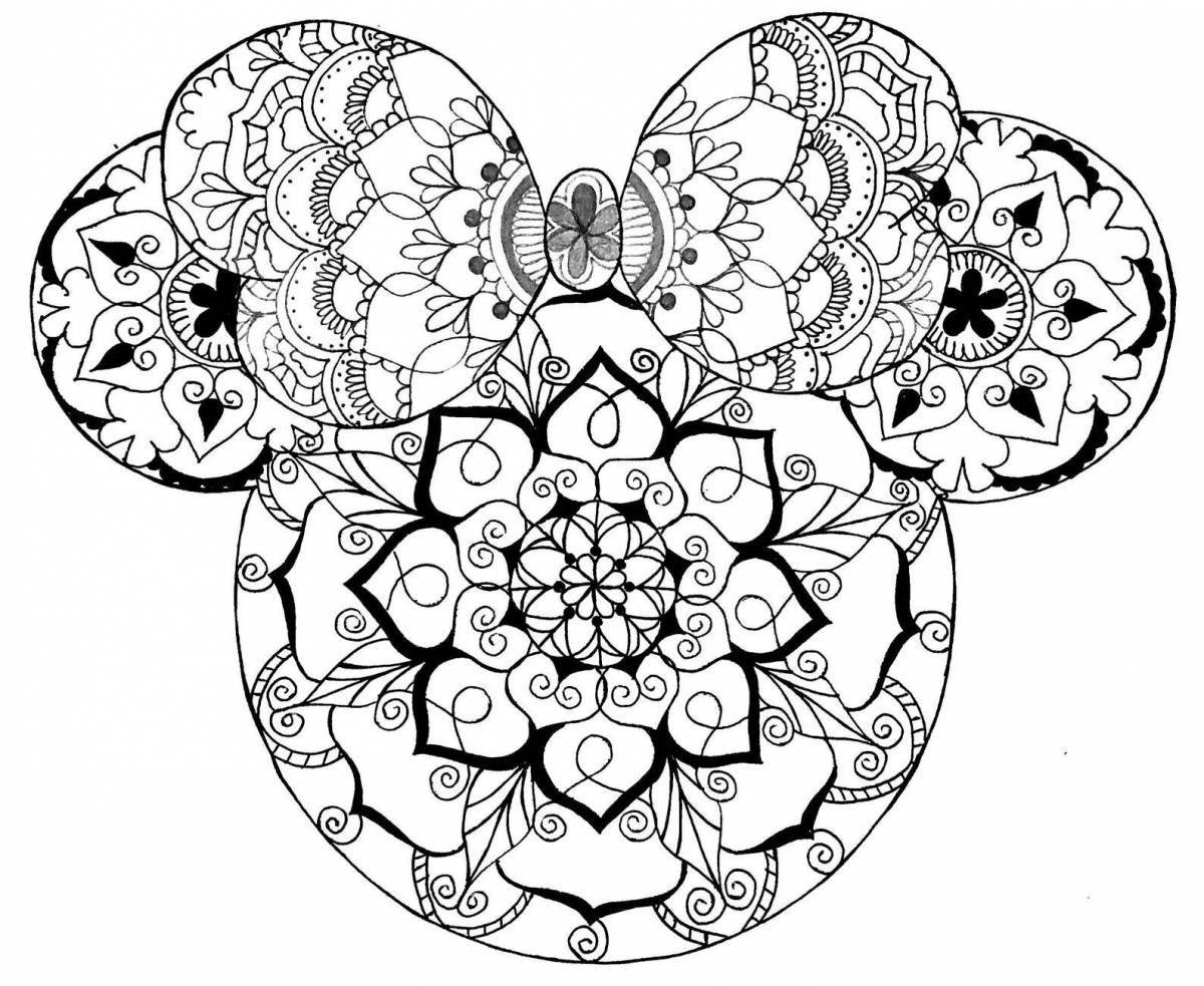 Vivified coloring page anti-stress mandalas for kids