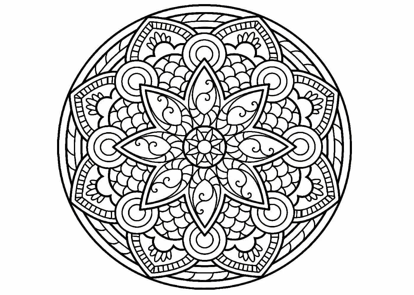 Antistress mandalas for kids #4