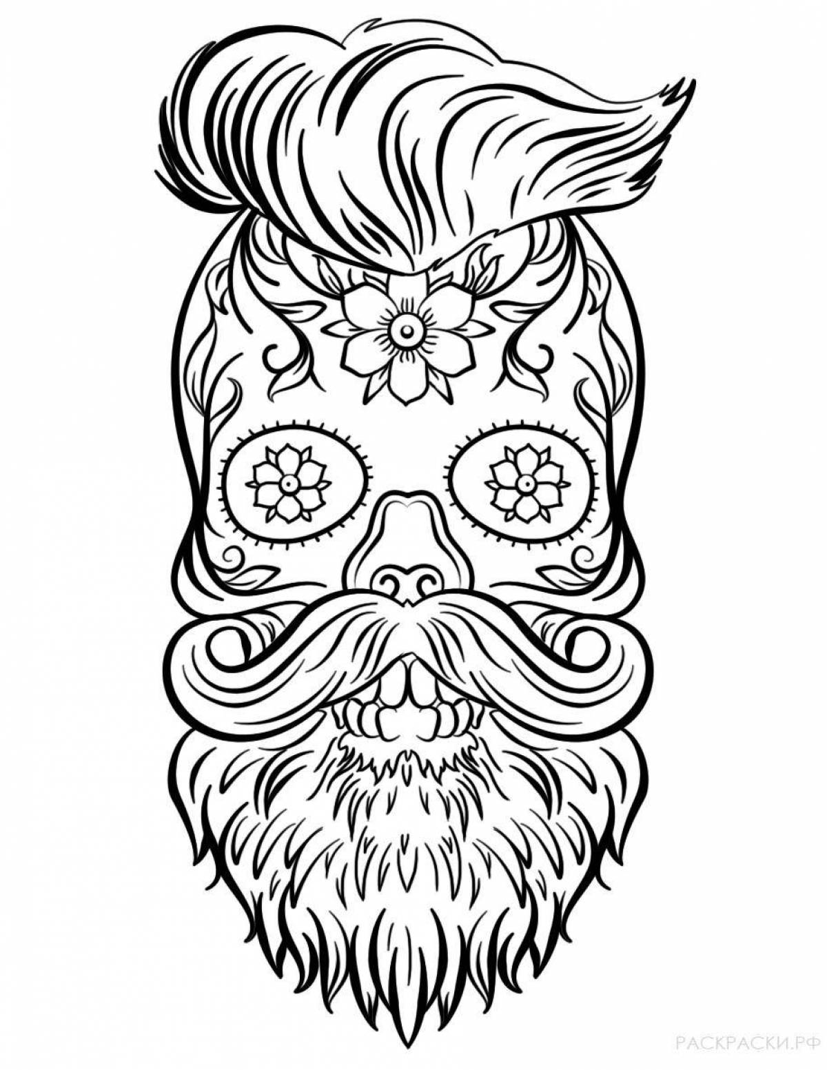 Playful bodo beard coloring page for kids