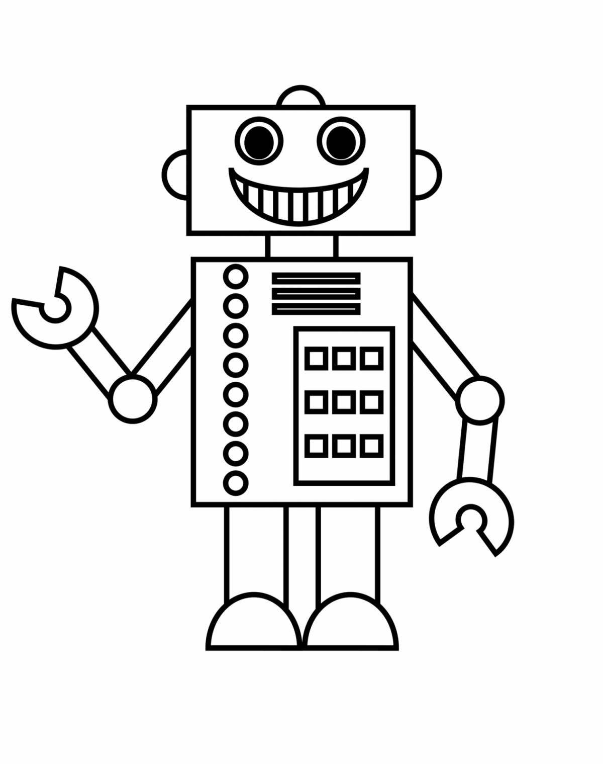 Fun robot coloring for boys