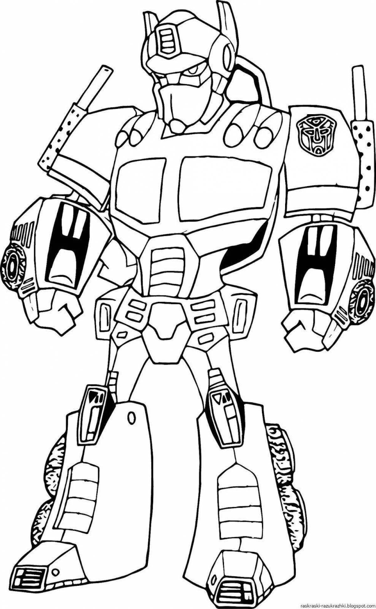 Gorgeous robot coloring book for boys