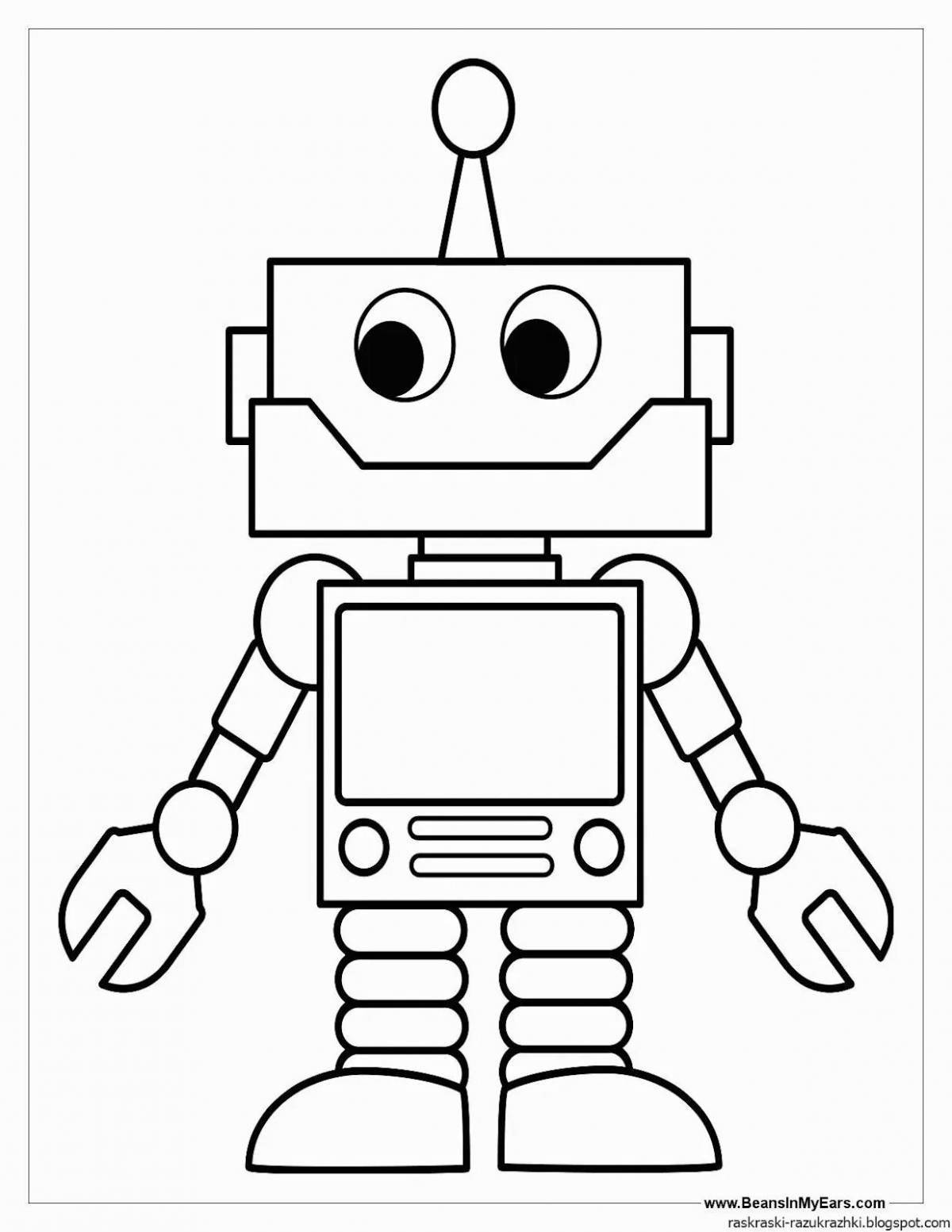 Удивительная страница-раскраска роботов для мальчиков