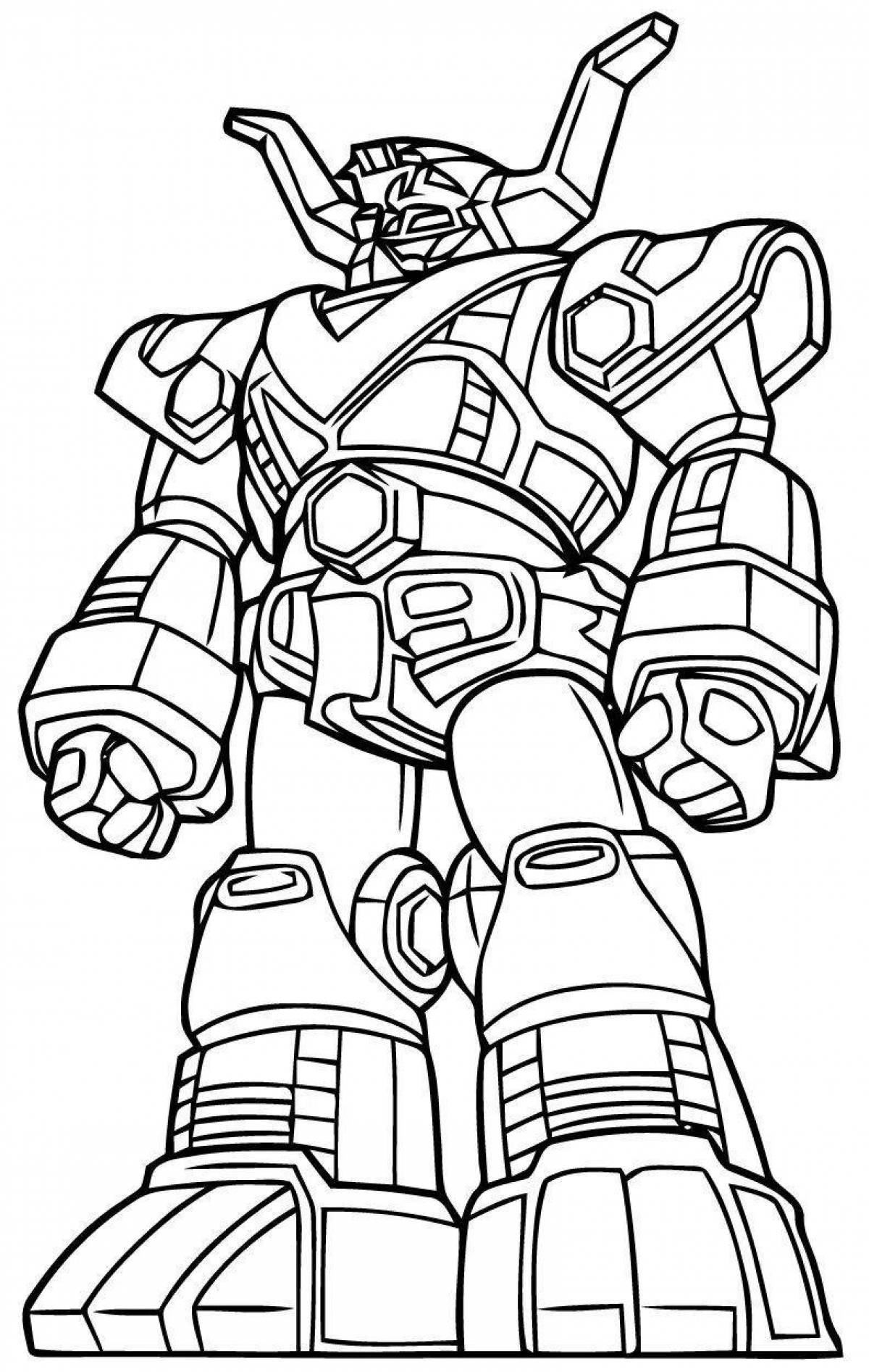 Fun cool robot coloring book for boys