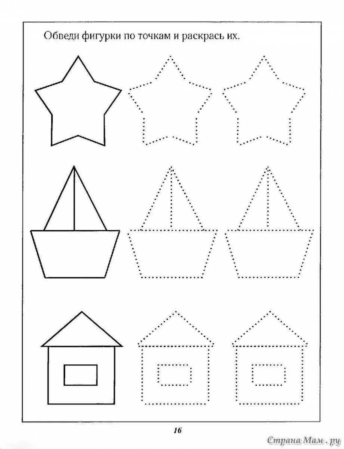 Bright colored coloring pages for 3-4 year olds