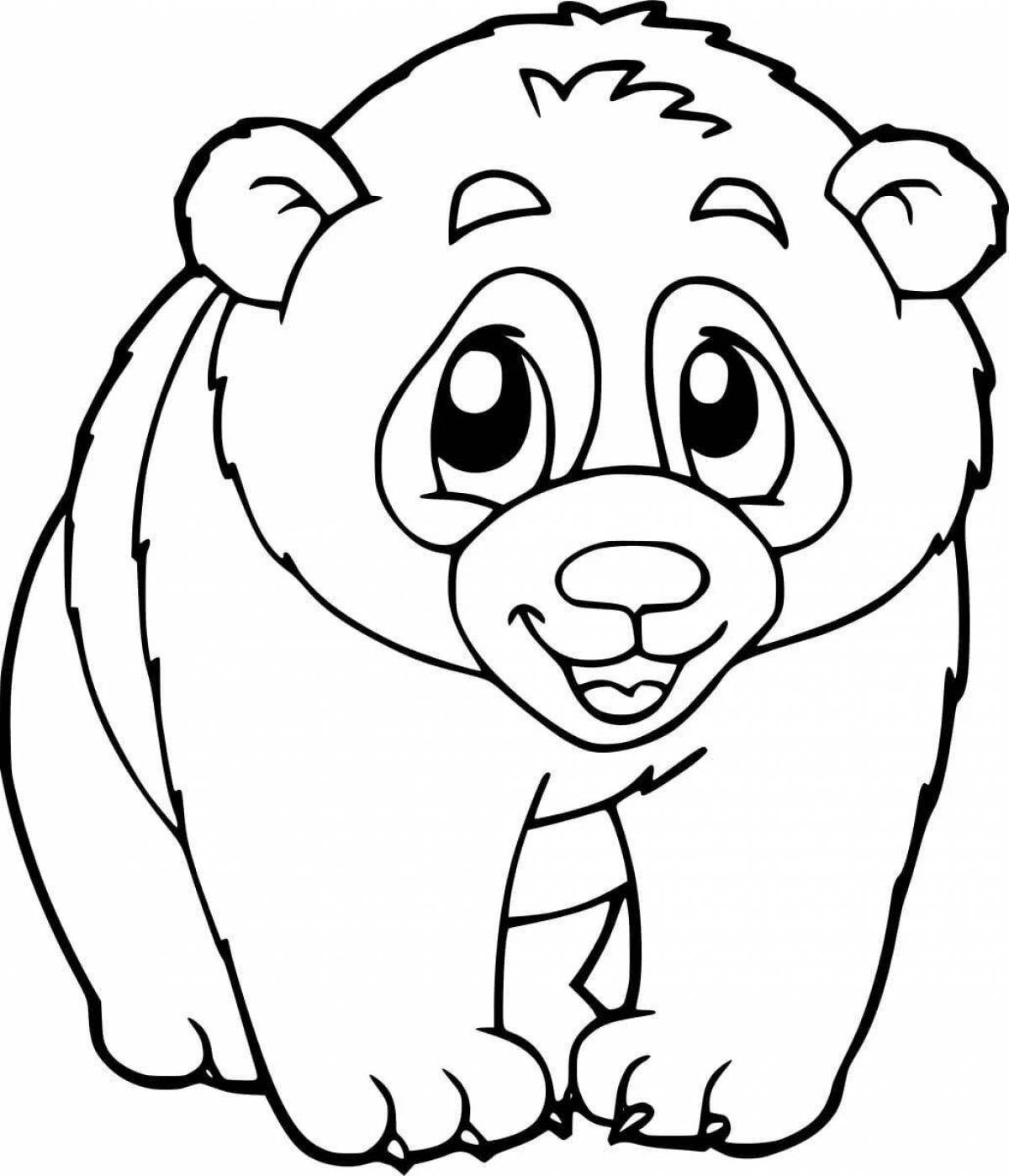 Восхитительный медвежонок-раскраска для детей 6-7 лет