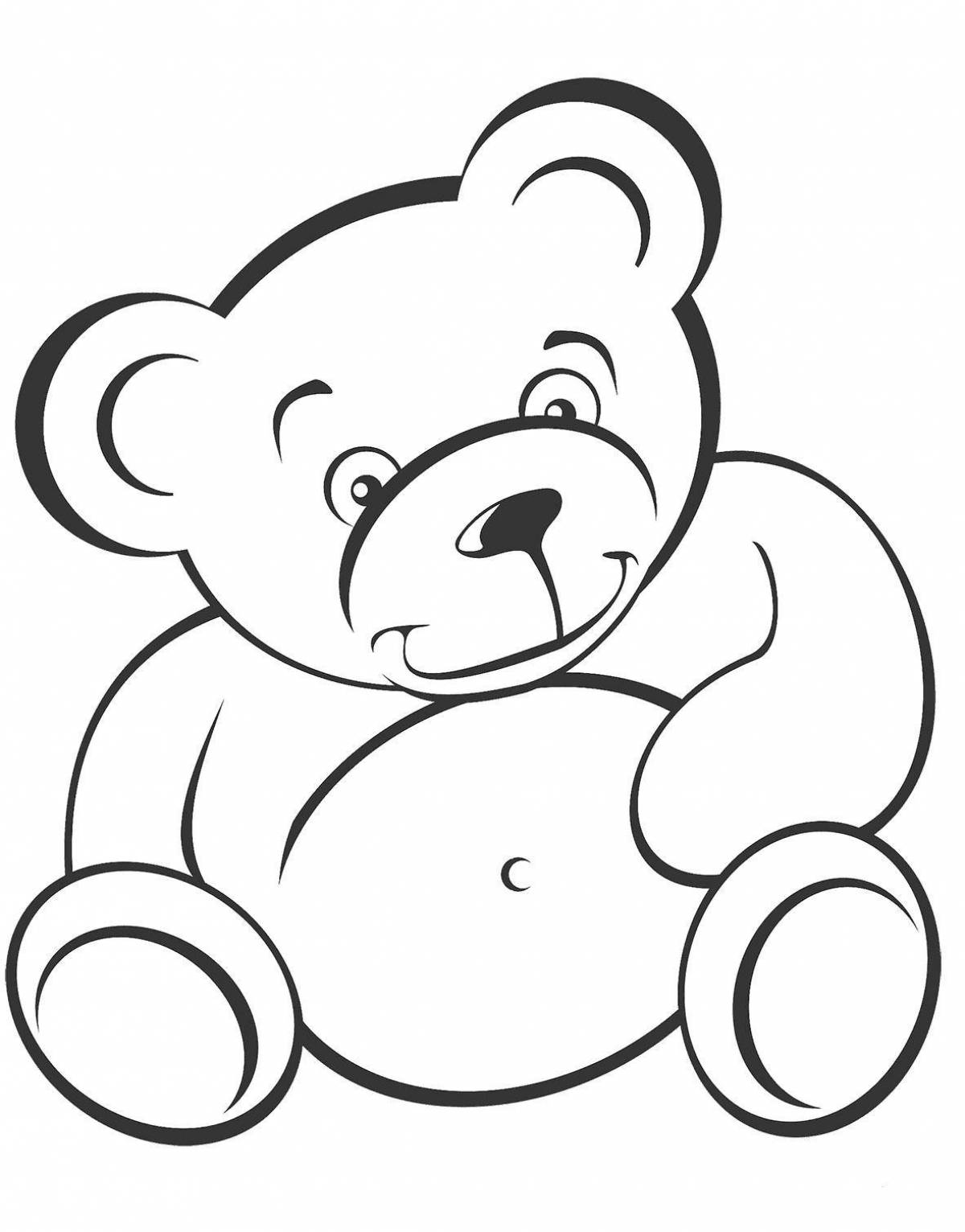 Креативная раскраска медведя для детей 6-7 лет