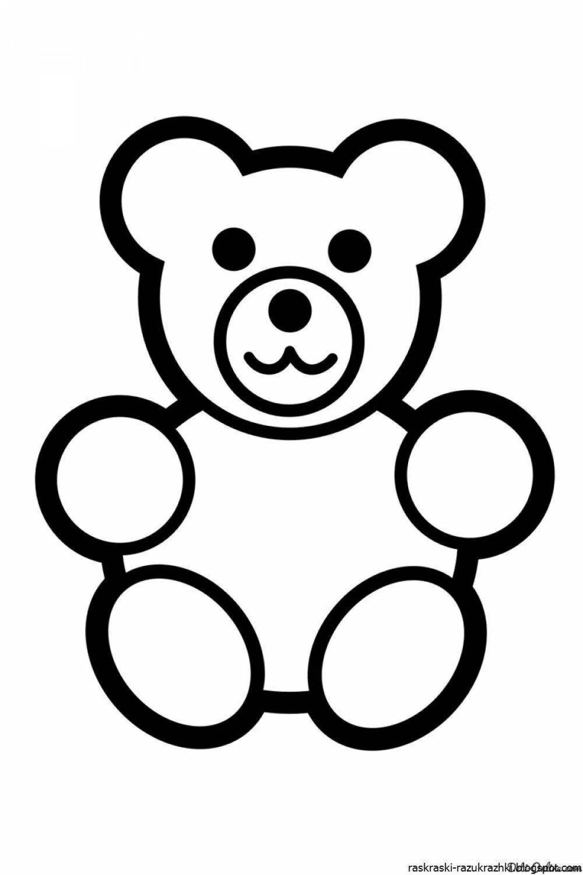 Cozy bear coloring book for 2-3 year olds