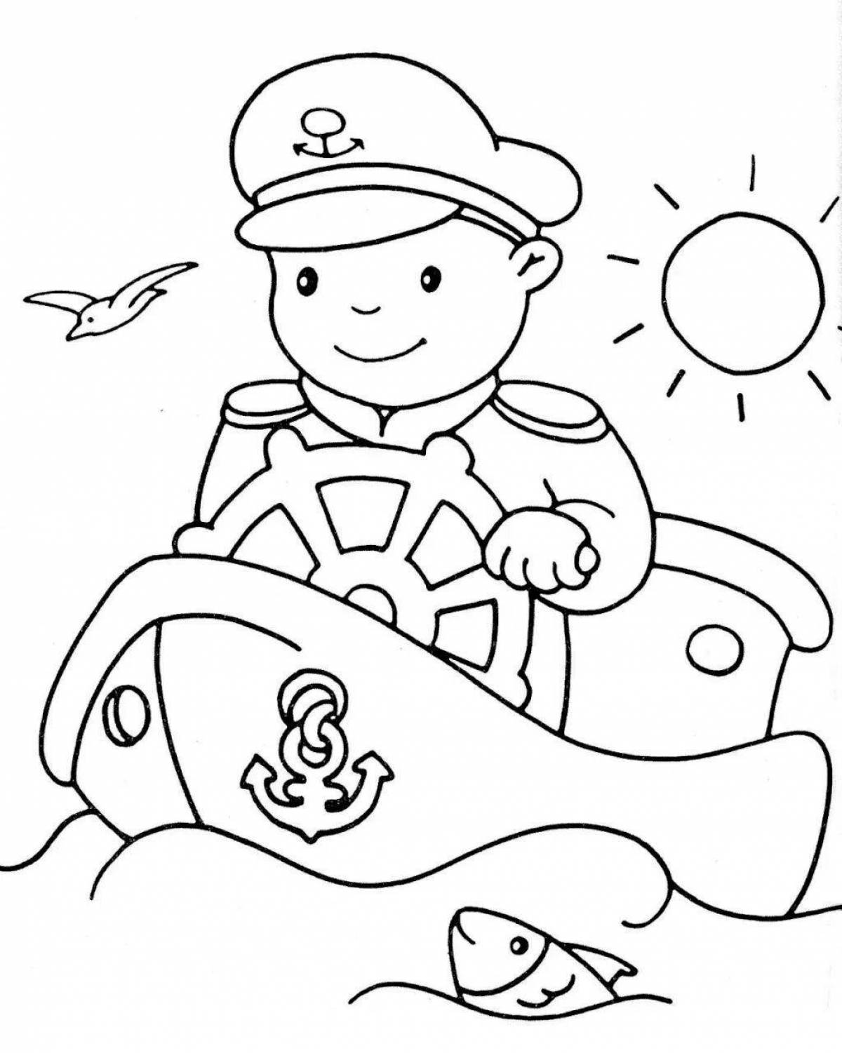 Inspirational military profession coloring book for preschoolers