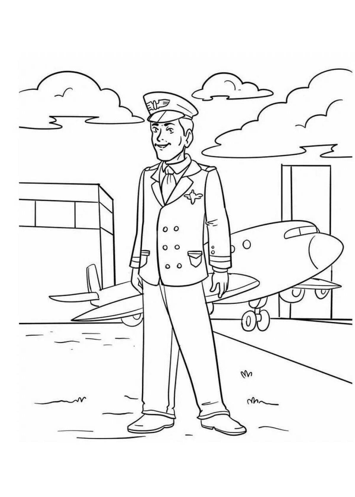 Colorful military profession coloring book for kids