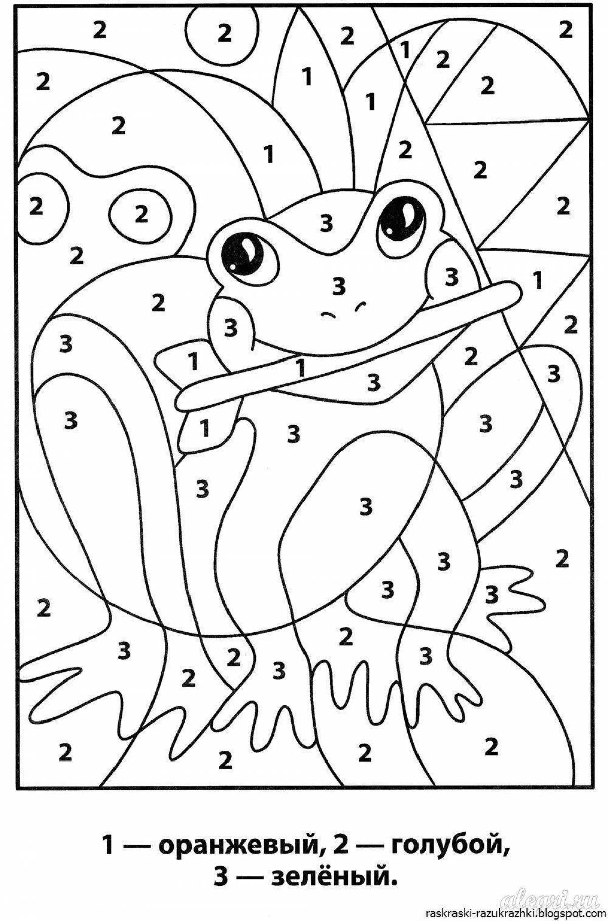 Stimulating coloring book for 5-6 year olds