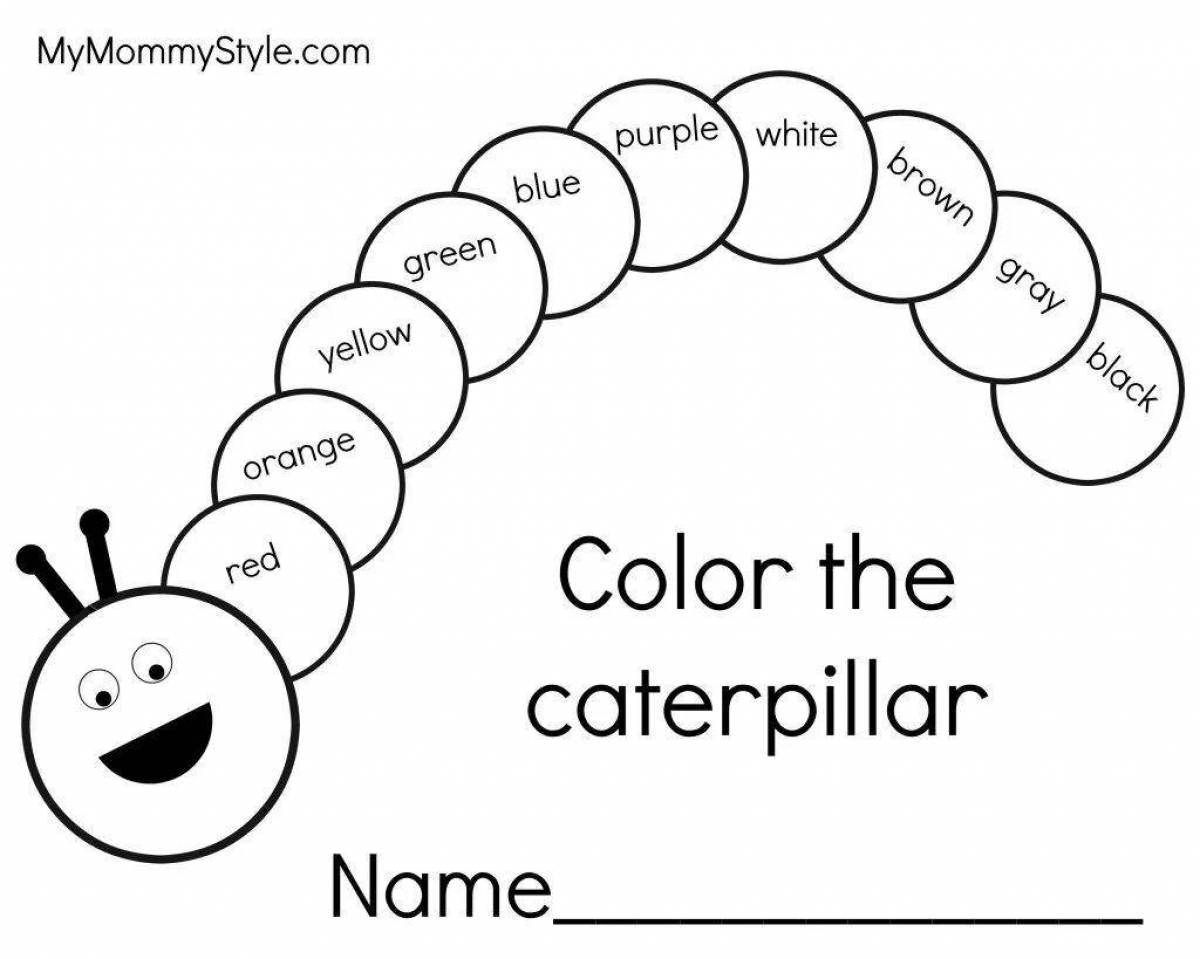 Живая раскраска цвета на английском языке для детей