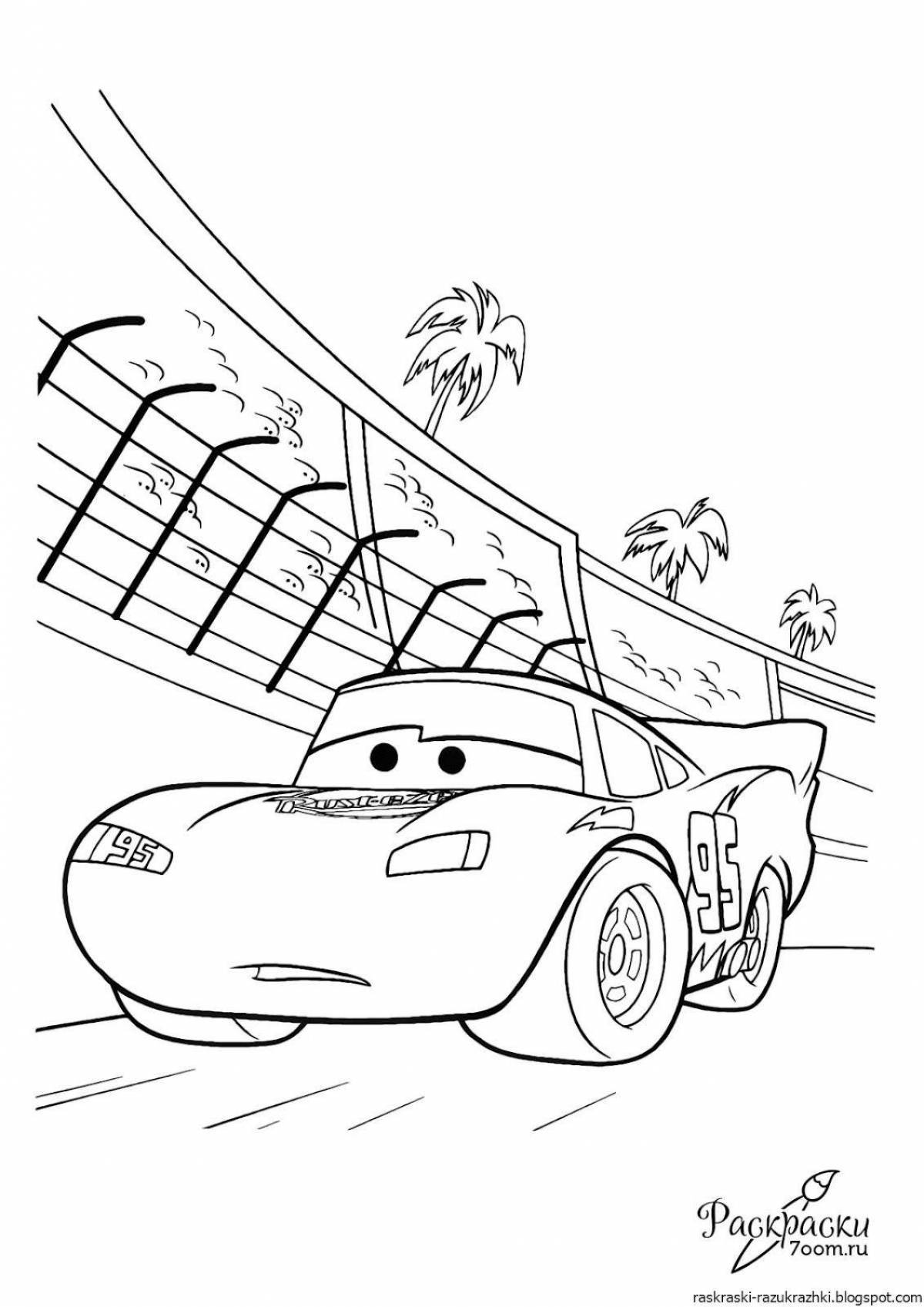 Attractive Lightning McQueen coloring book for kids