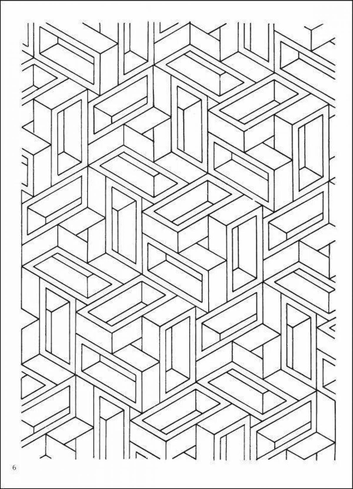 Charming illusion coloring book
