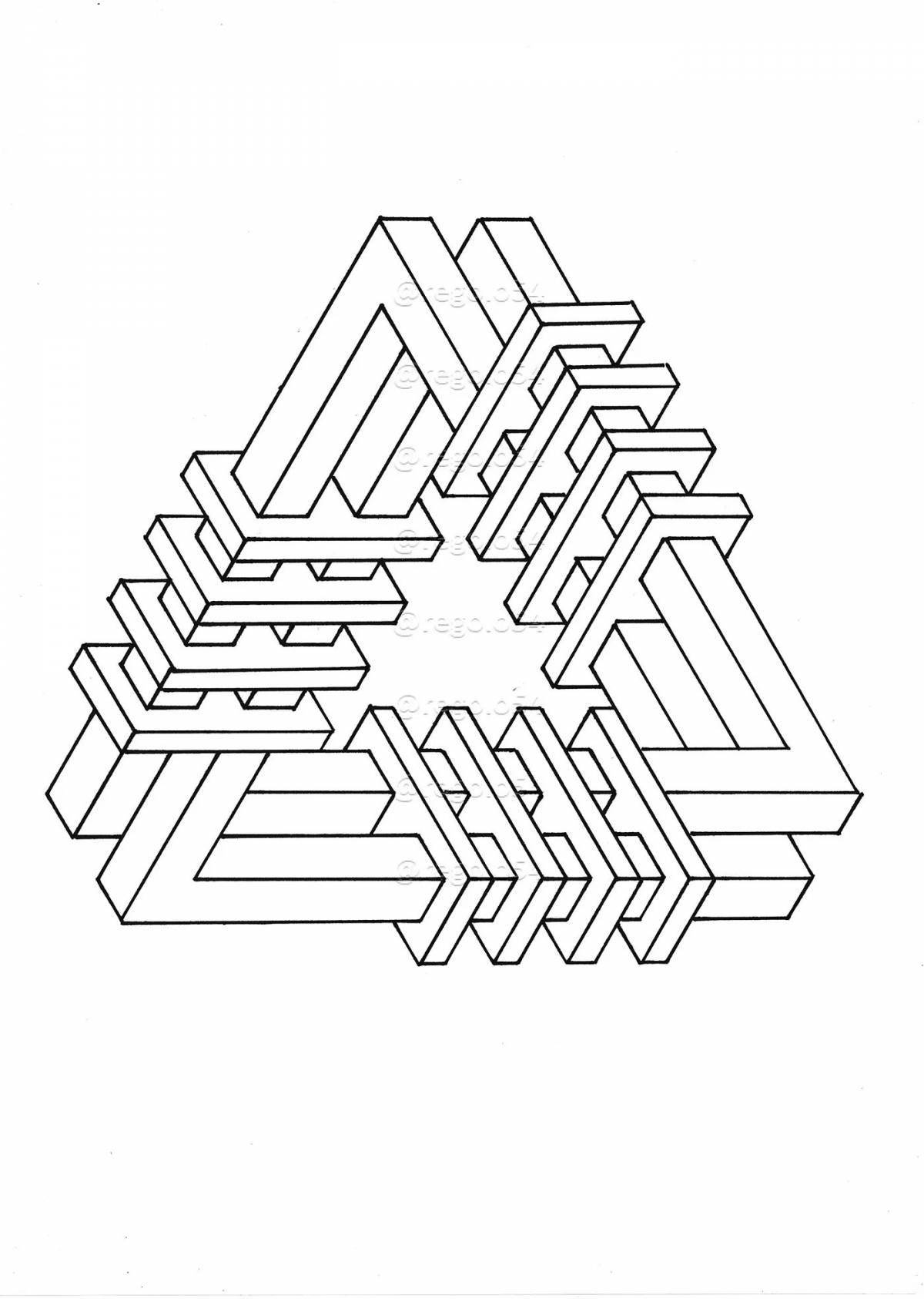 Charming illusion coloring book