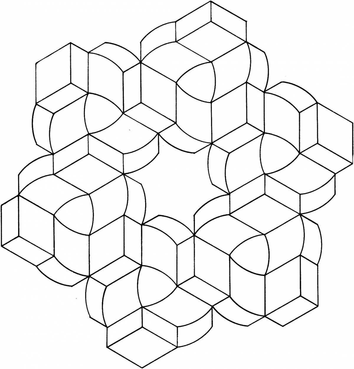 Fascinating illusion coloring book