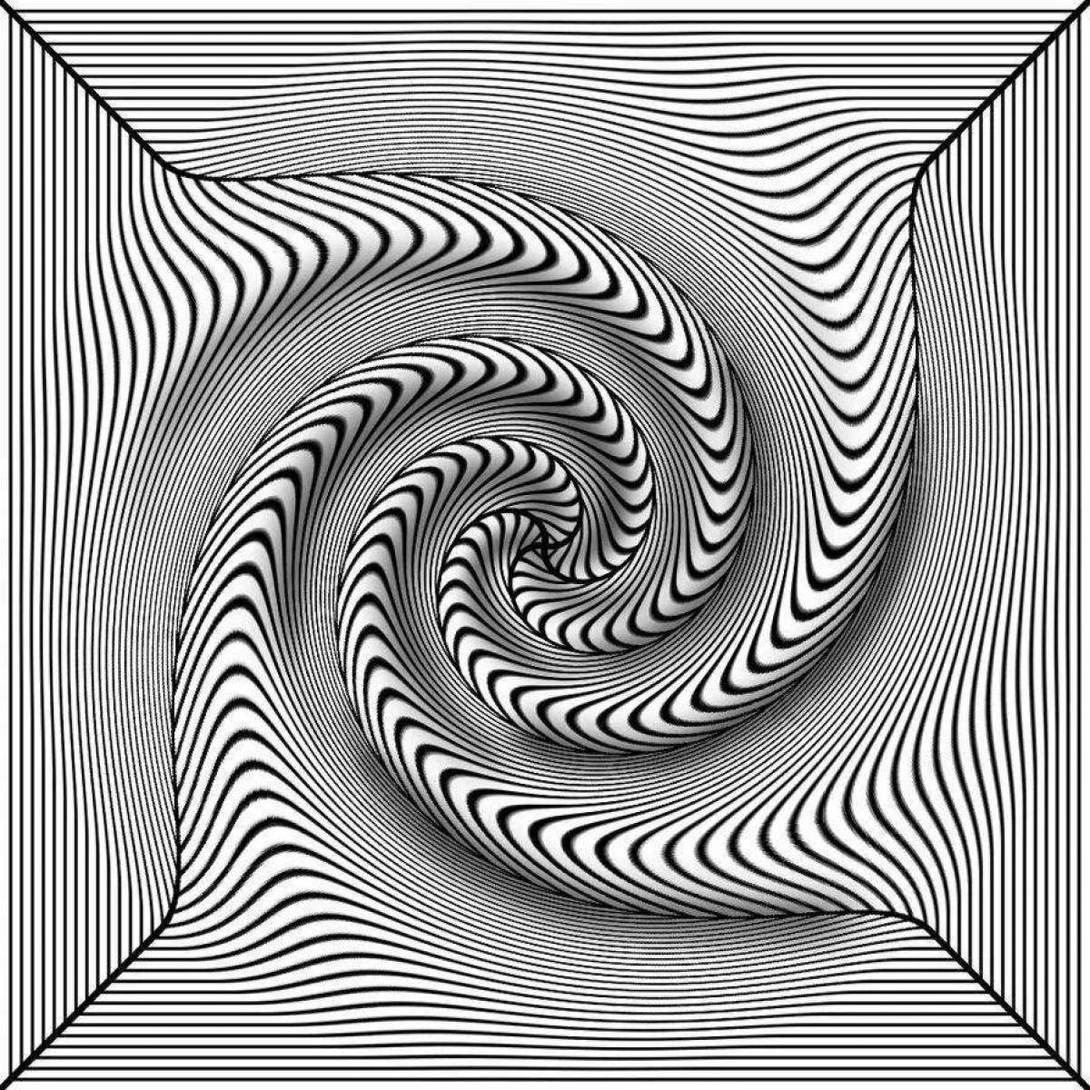Complex coloring illusion