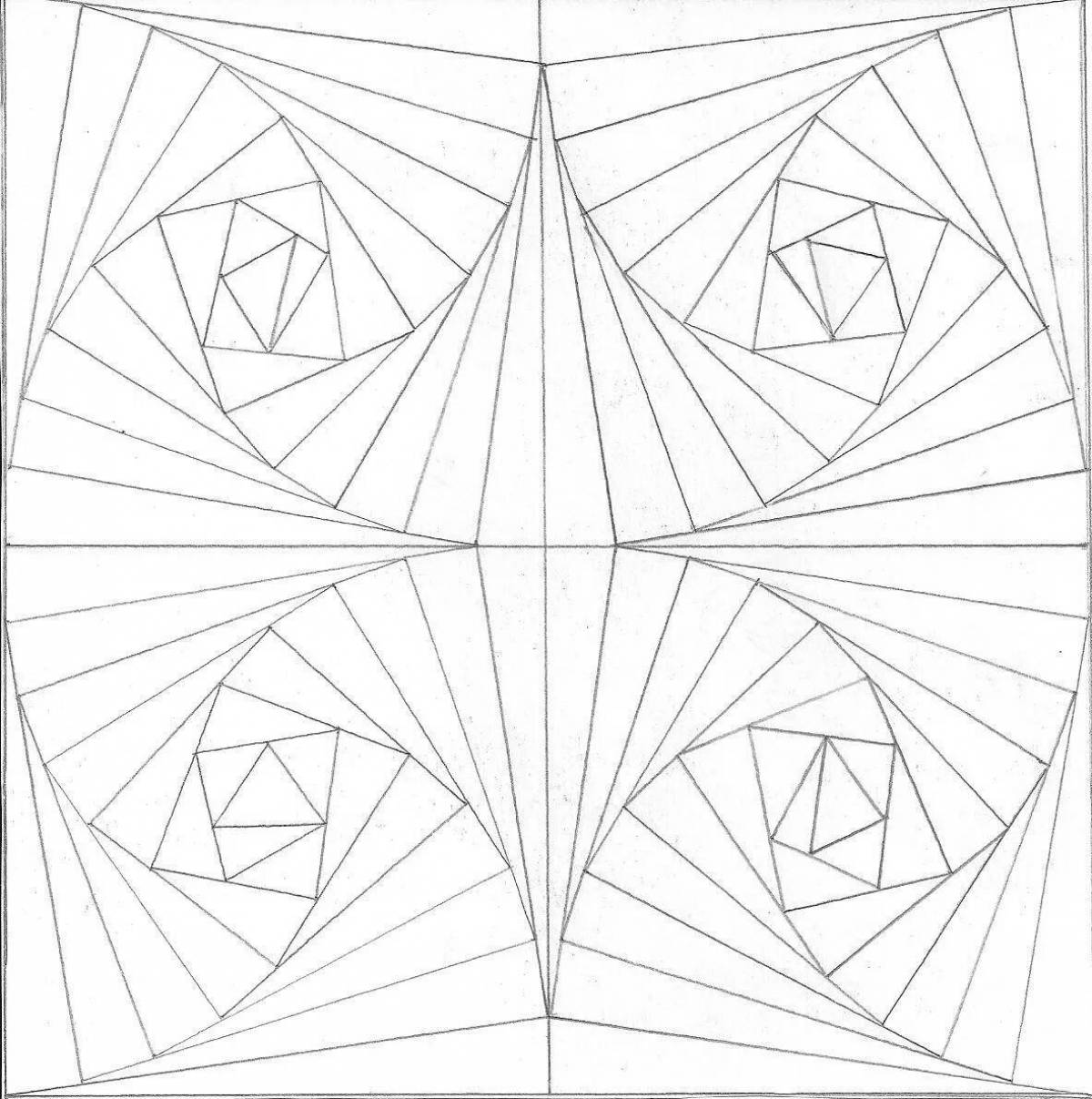 Amazing illusion coloring page