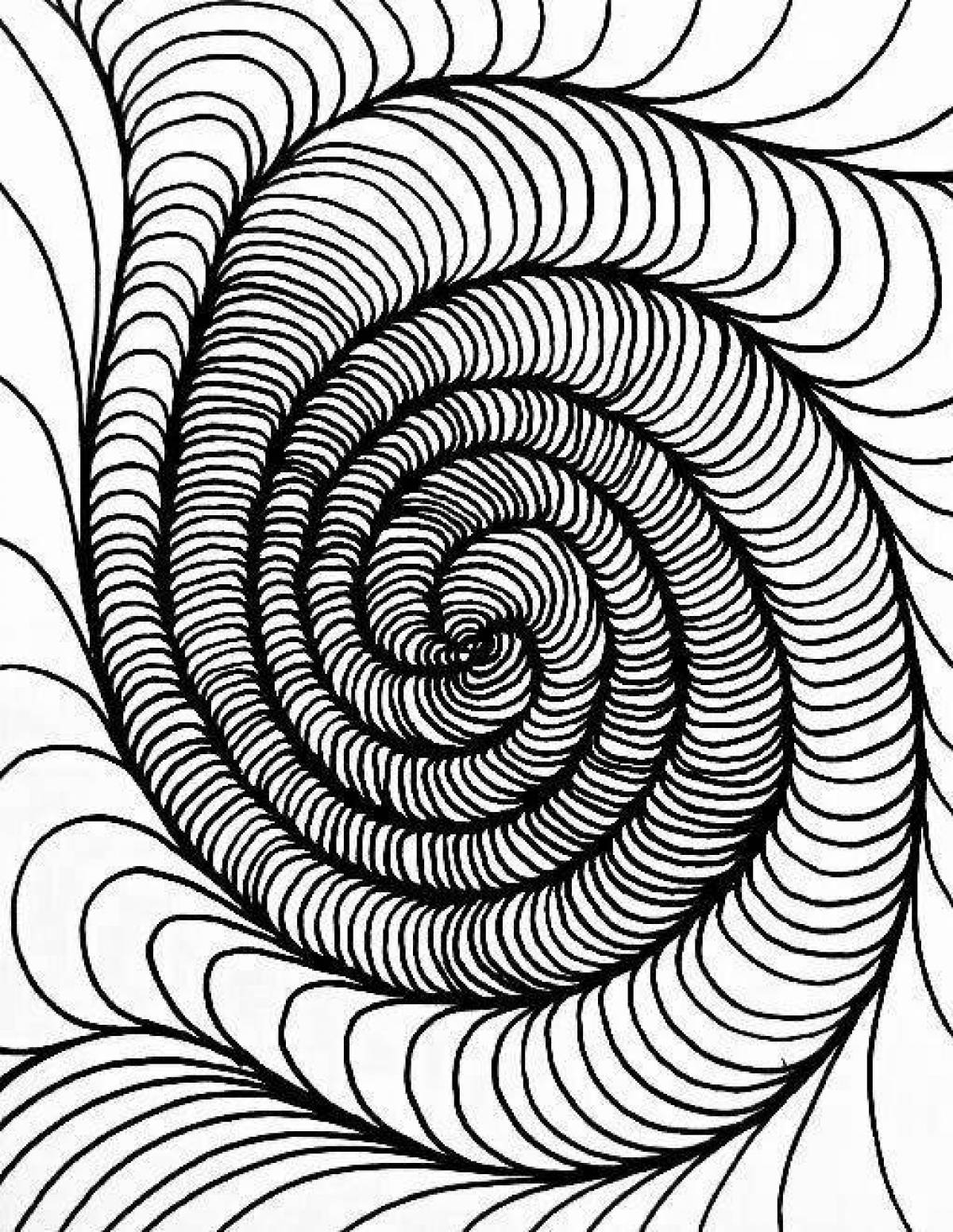 Dramatic illusion coloring page