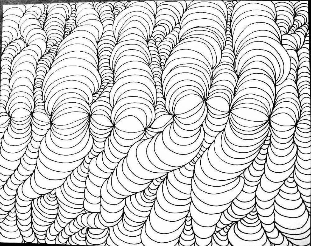 Awesome illusion coloring page