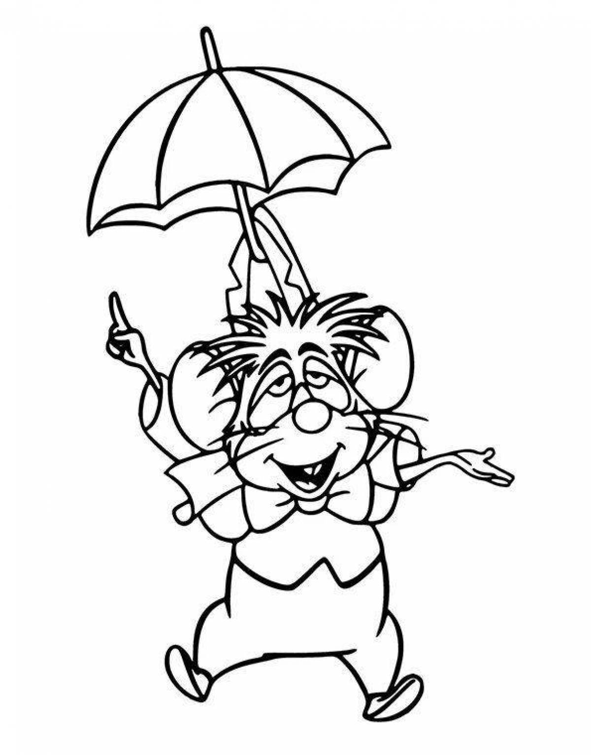 Coloring cute dormouse