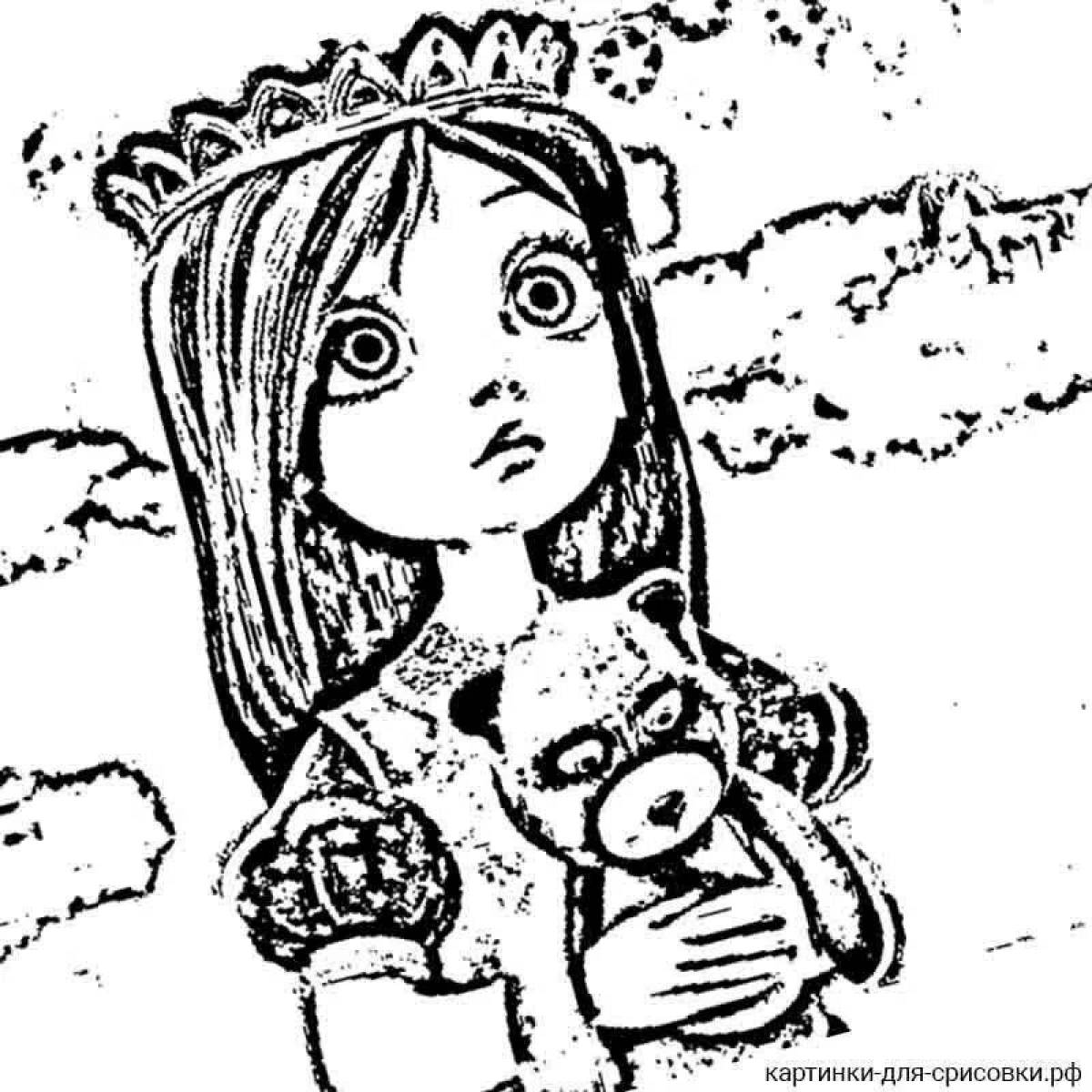 Coloring book shining dormouse