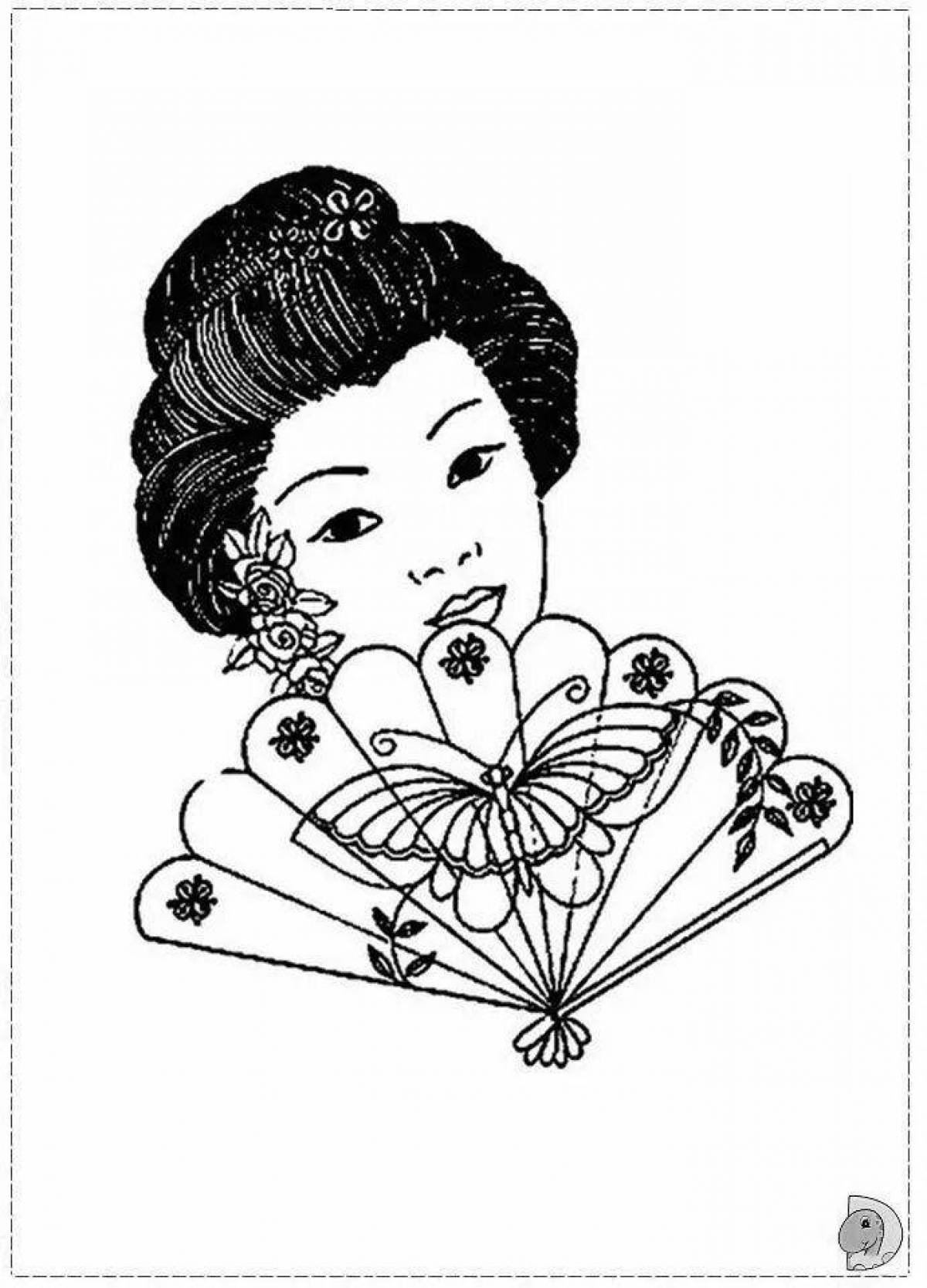 Intriguing Japanese coloring book