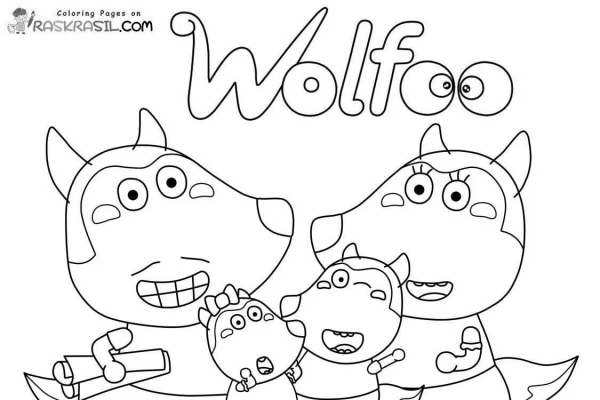 Ready coloring wolf