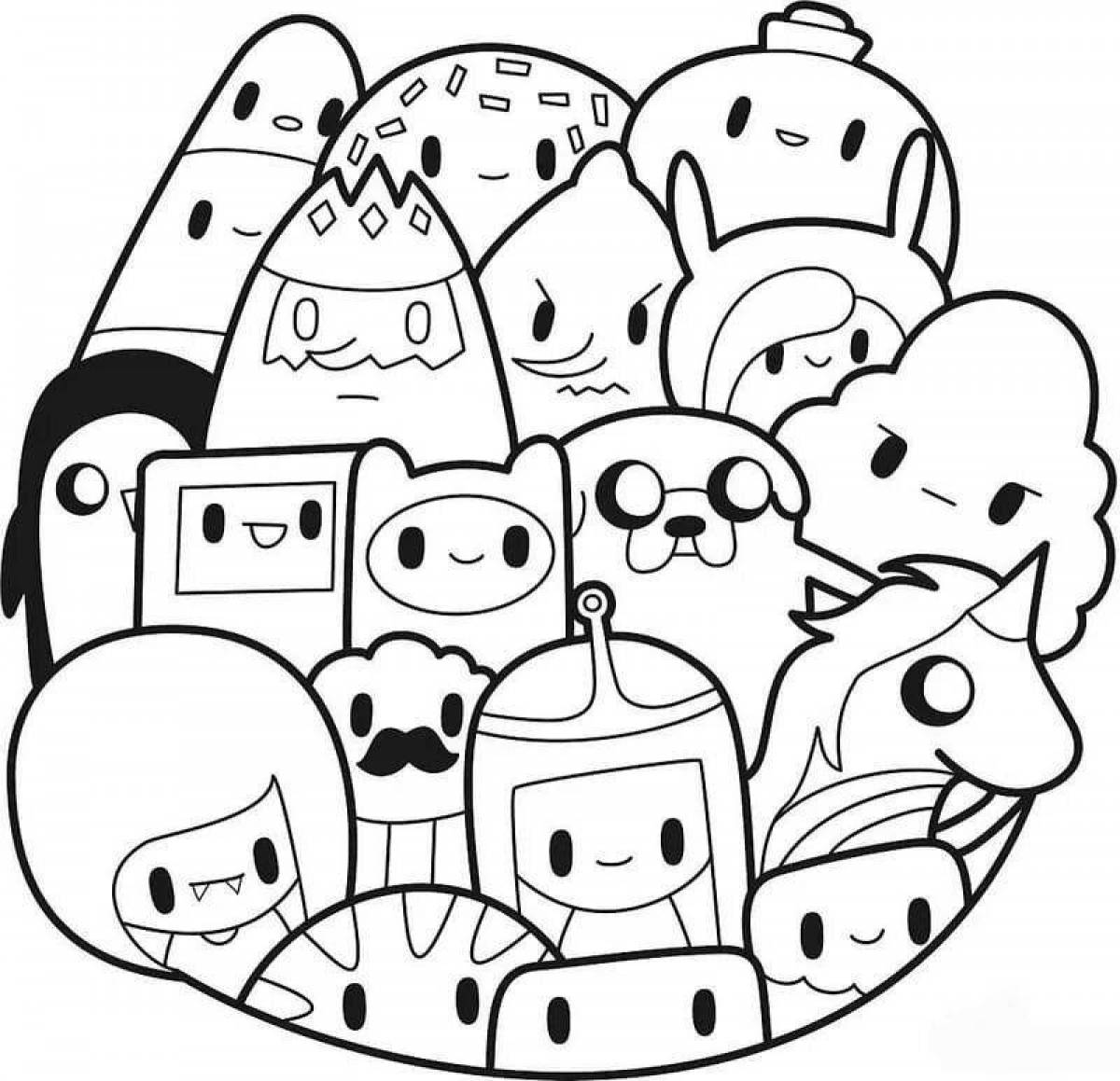 Innovative kawaii coloring page