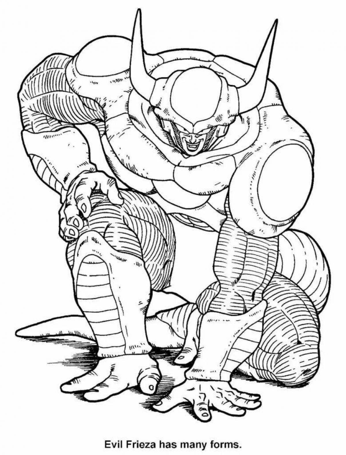 Cute monster coloring page