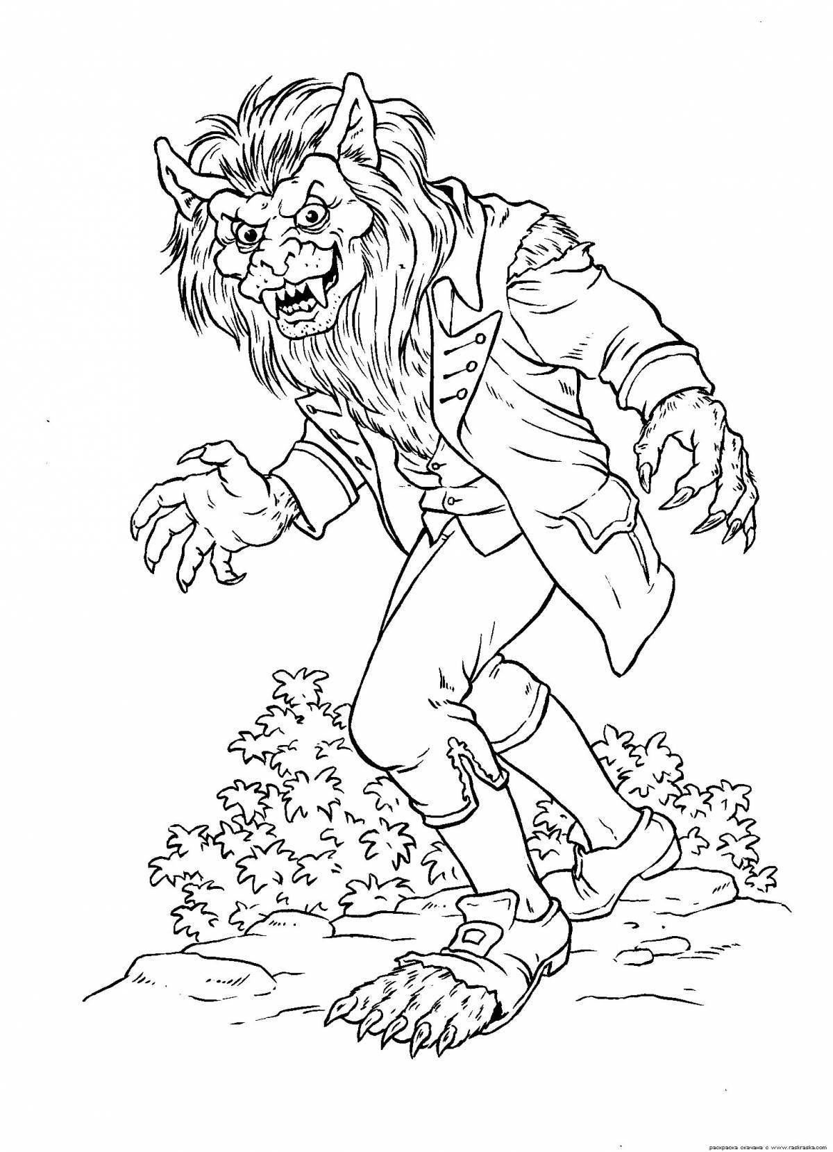 Friendly monster coloring page