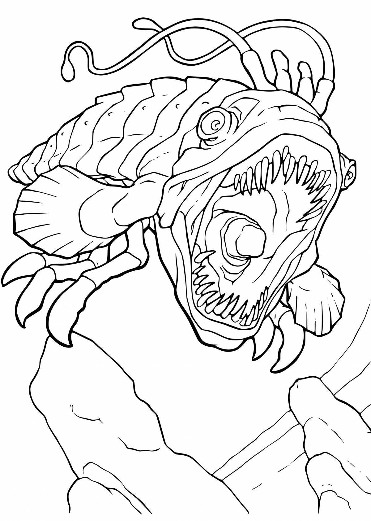 Spooky monster coloring book