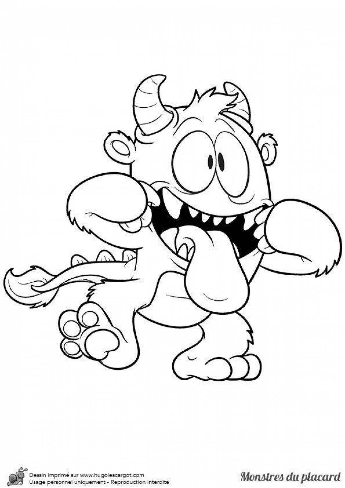 Terrifying monster coloring page
