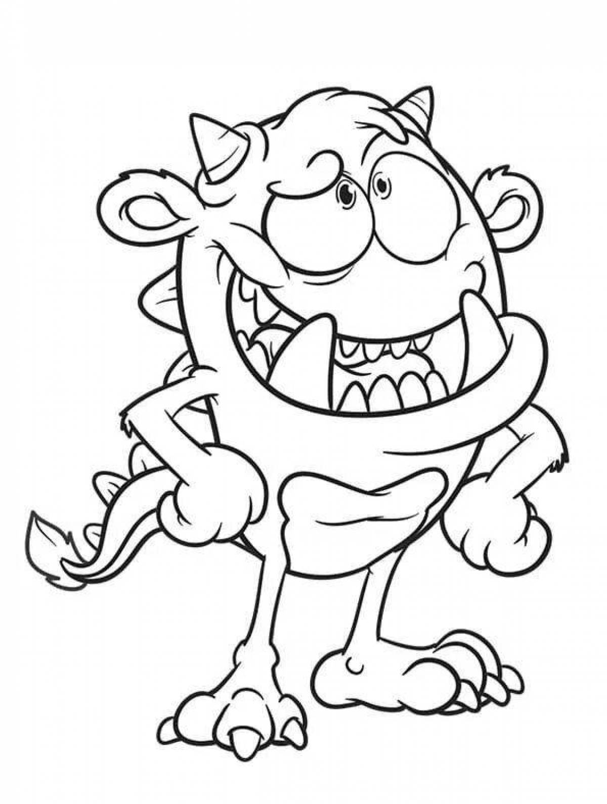 Sinister monster coloring page