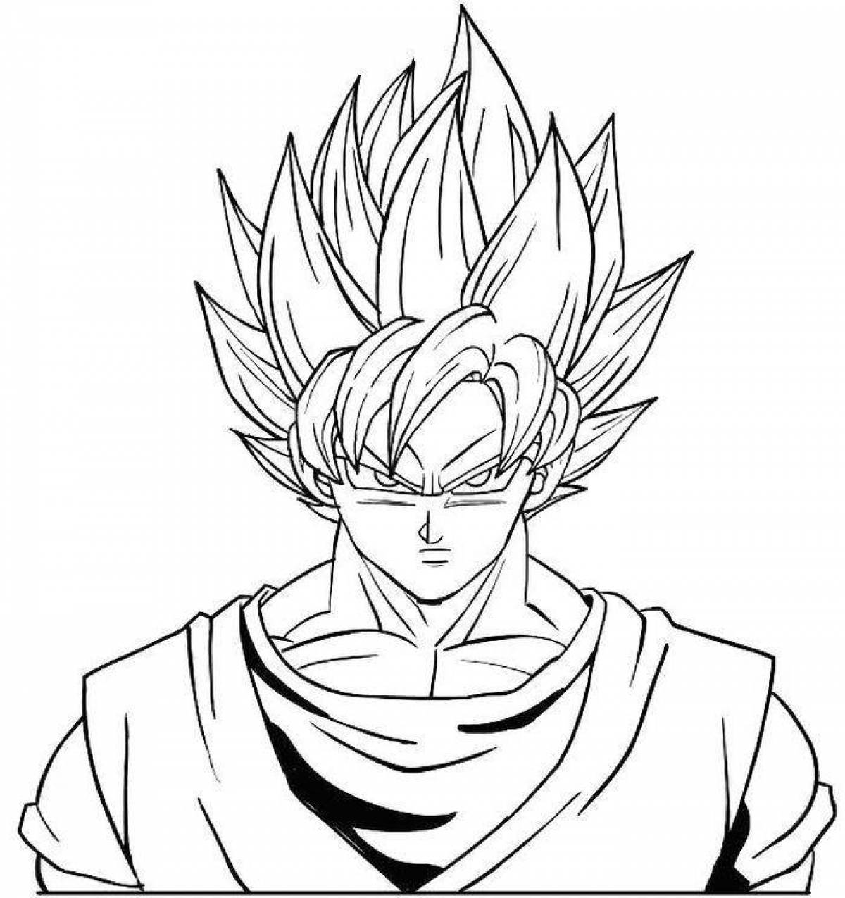 Goku's bold coloring page