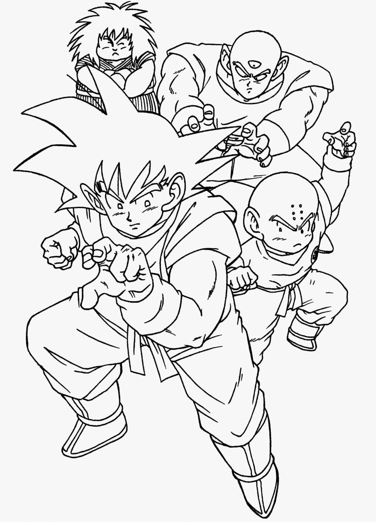 Goku fairy coloring page