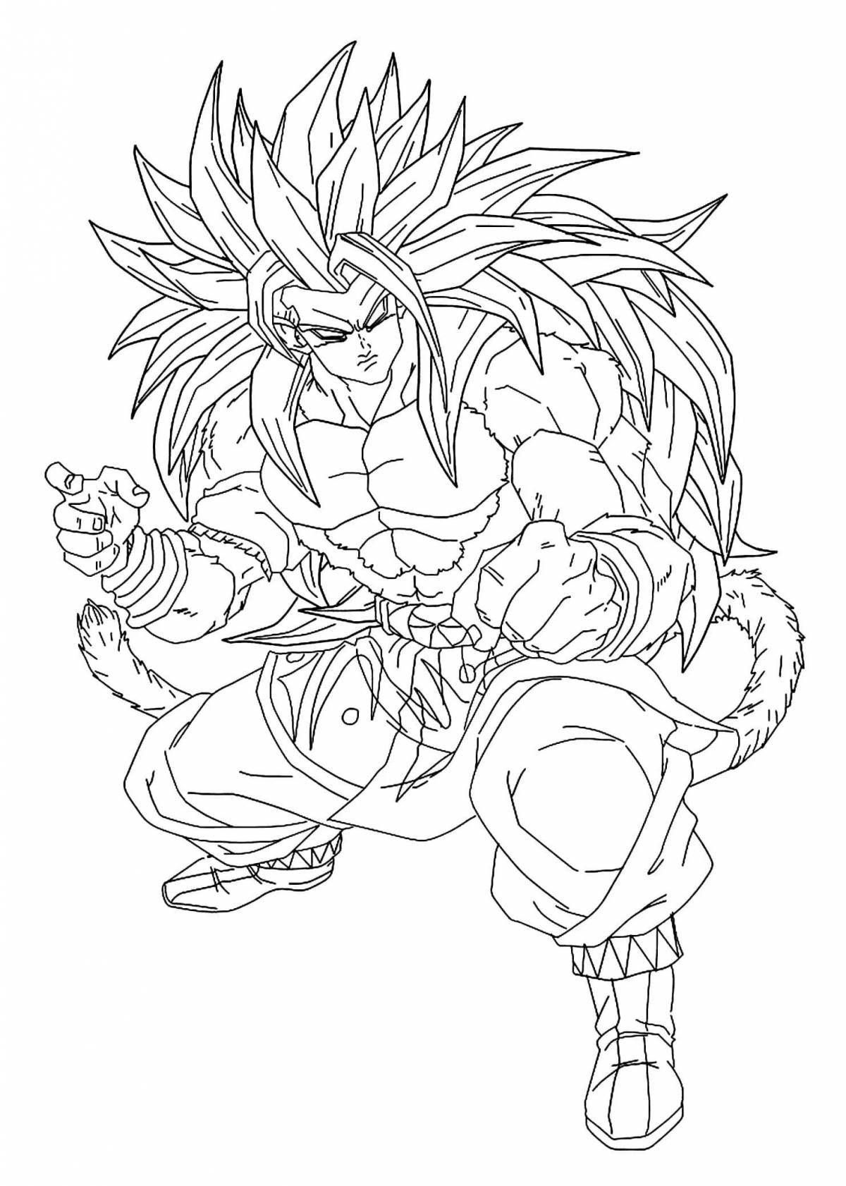 Awesome goku coloring page