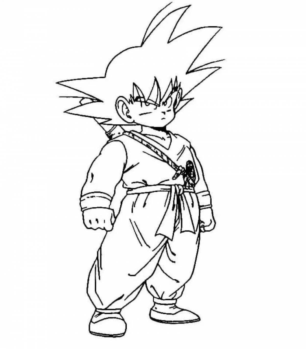 Ready goku coloring page