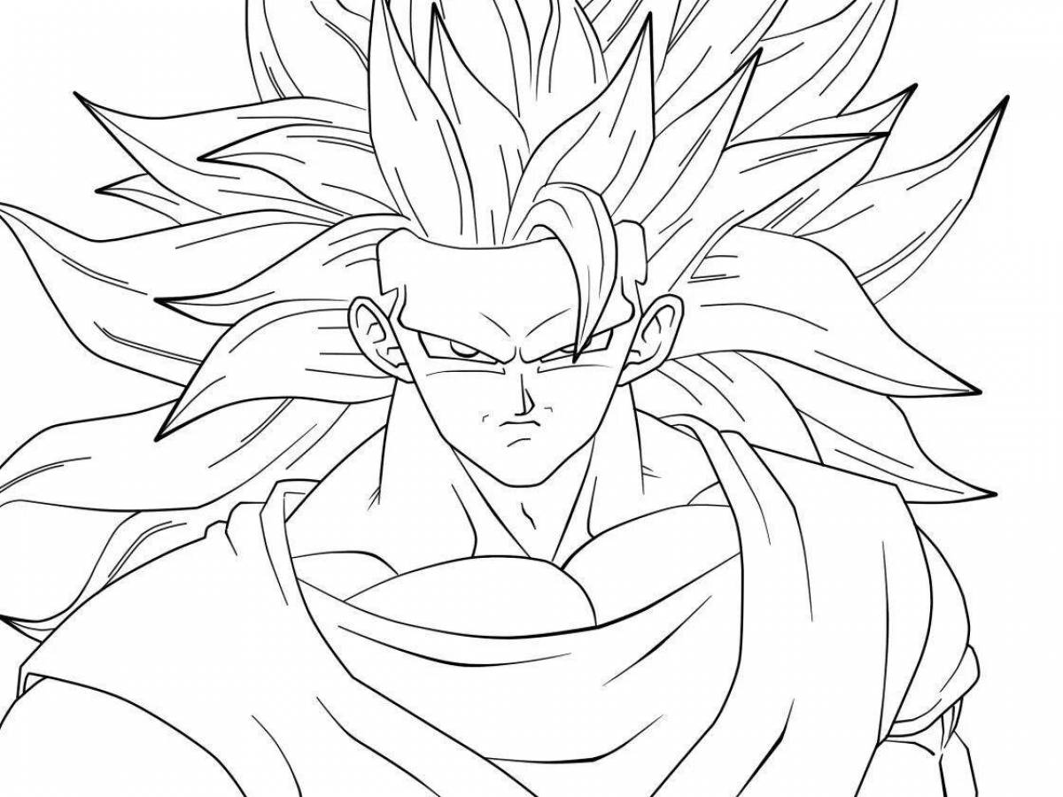 Goku dynamic coloring page