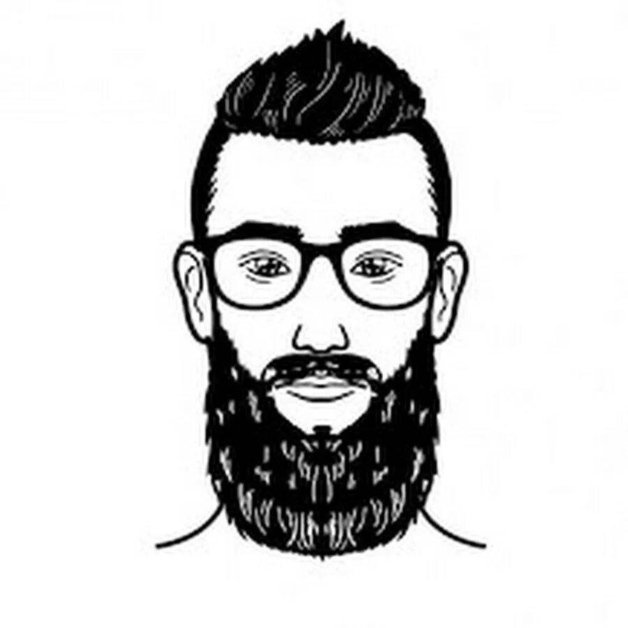 Портрет бородатого хипстера