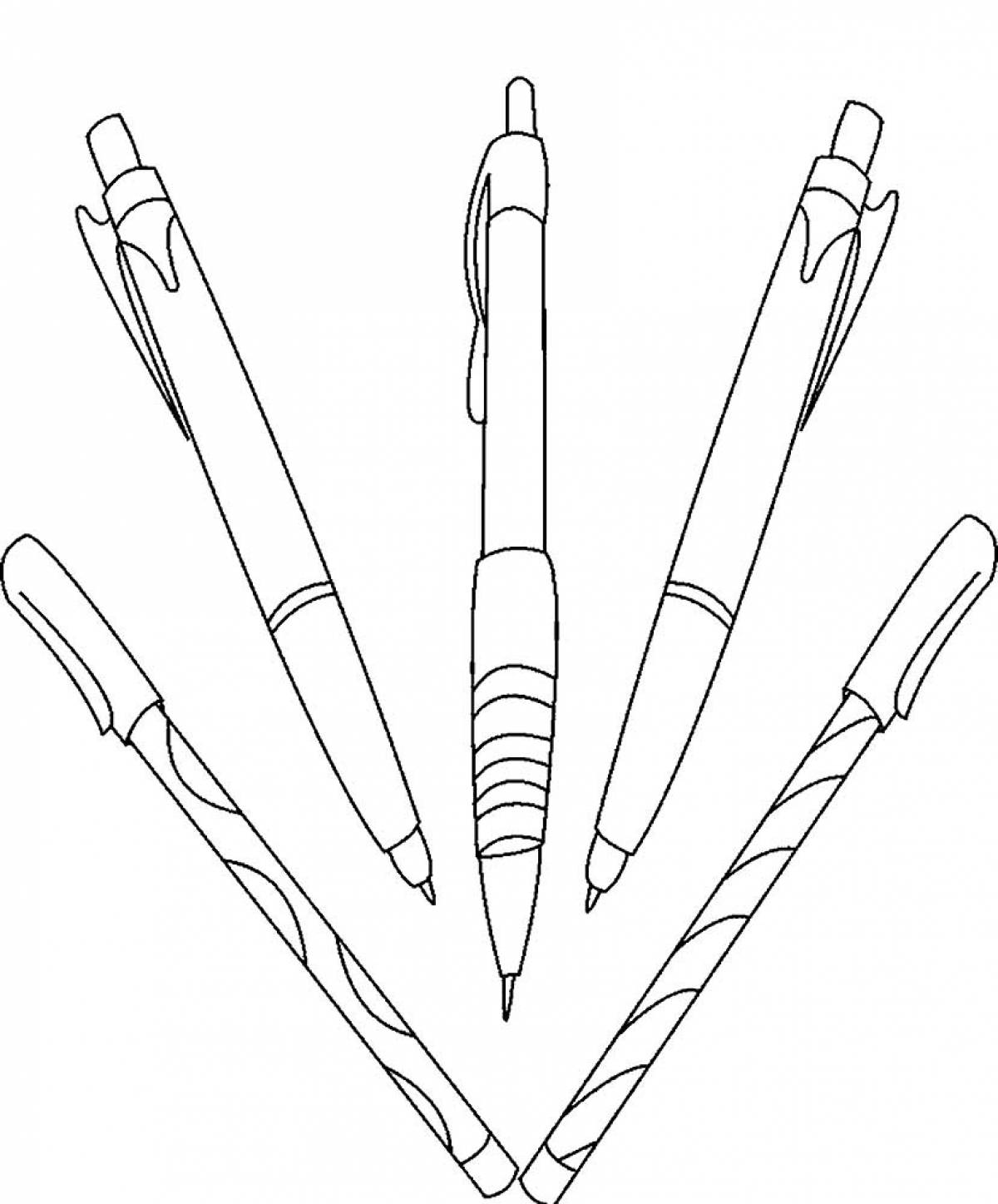 Нарисовать ручку карандашом. Ручка раскраска. Раскраска ручка шариковая. Ручка раскраска для детей. Ручка шариковая раскраска для детей.